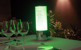 menu lampe lumineuse